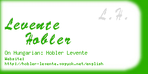 levente hobler business card